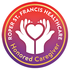 Honored Caregiver Label Pin